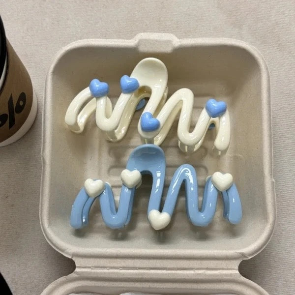 Candy Wave – Pastel Heart Hair Claw