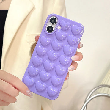 Purple Heart Bubble - iPhone Case