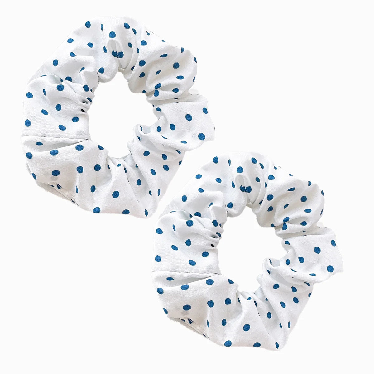 Blueberry Bloom – Soft Patterned Scrunchie Set