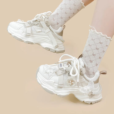 Fairy Tale – Lace & Pearl Kawaii Sneakers
