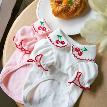 Cherry Bubble Sleeve Top