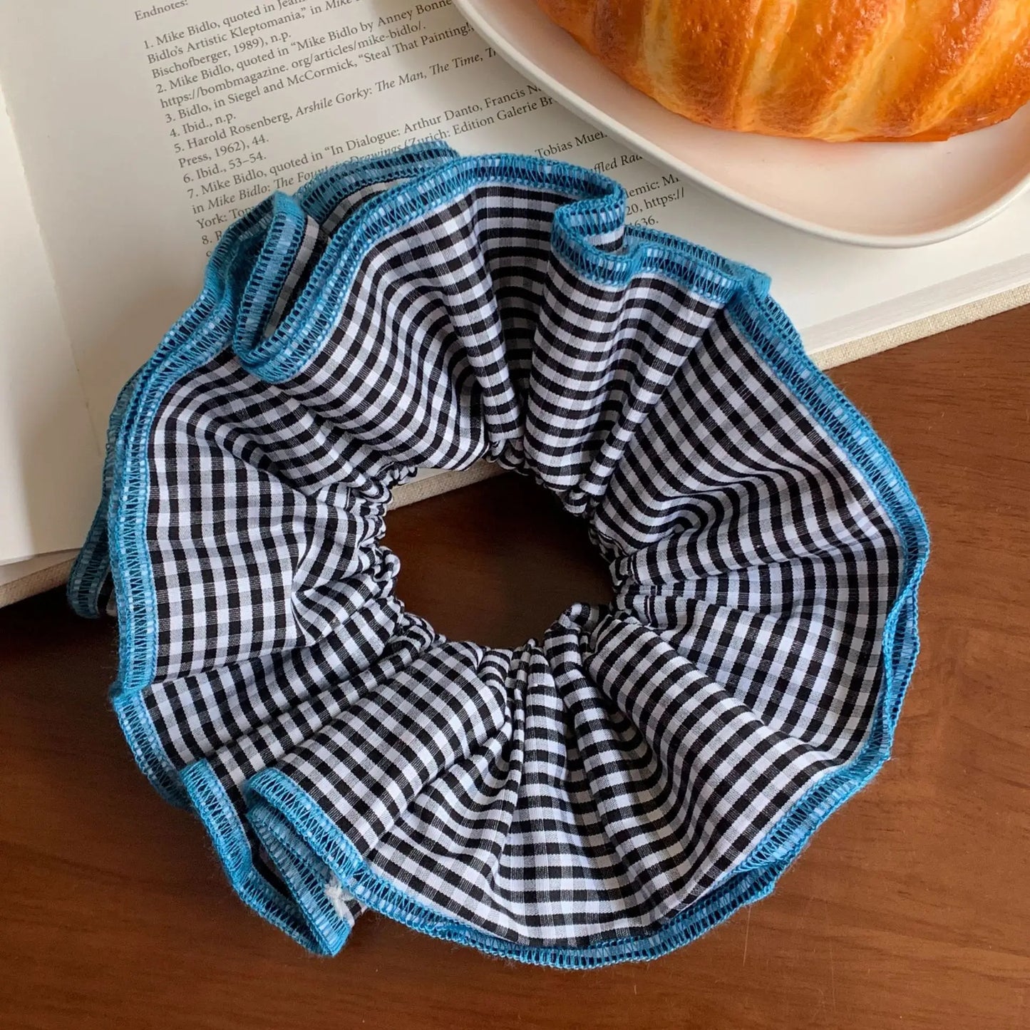 Gingham Whirl – Oversized Dopamine Scrunchie