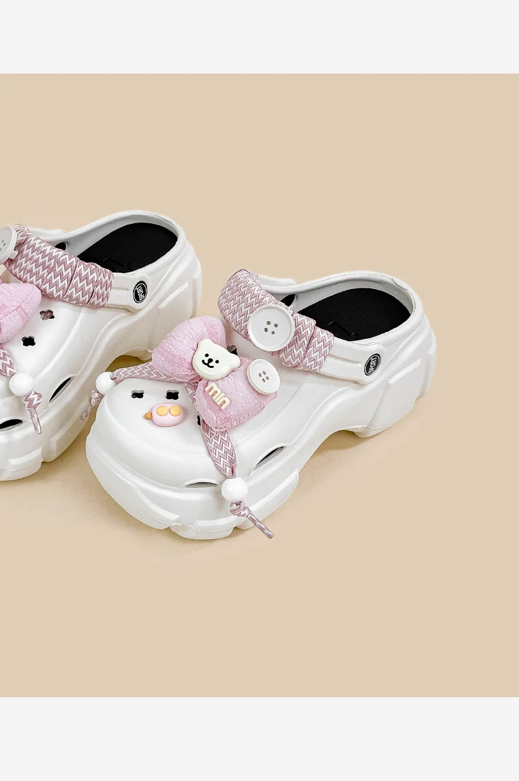 Marshmallow Bows – Platform Clogs