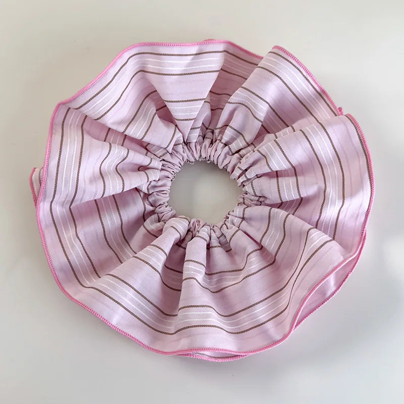 Candy Swirl – Ruffle Stripe Scrunchie