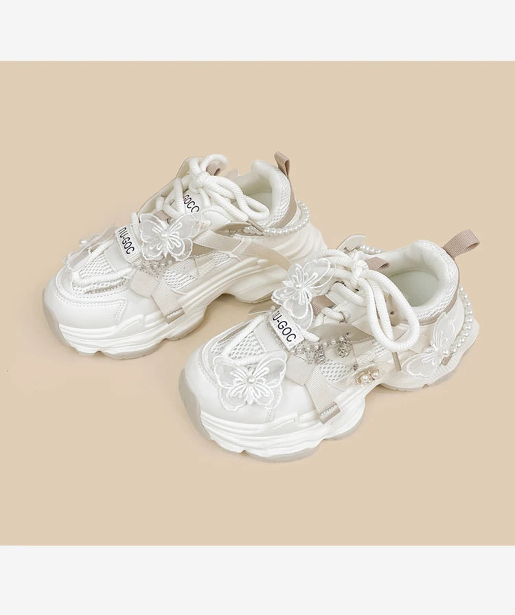 Fairy Tale – Lace & Pearl Kawaii Sneakers