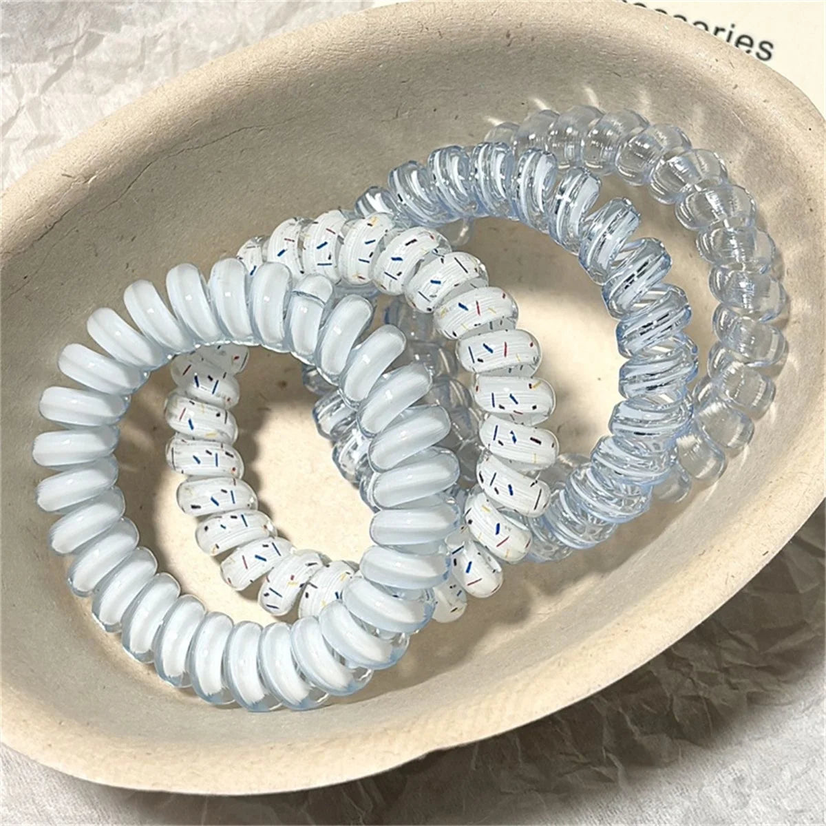 Sprinkle Twist – 4pc Spiral Hair Tie Set