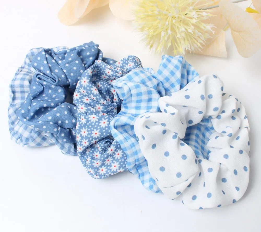 PlaidPack Hair Scrunchies Set 5-Piece