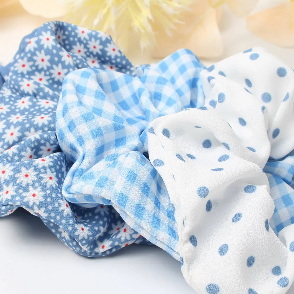 PlaidPack Hair Scrunchies Set 5-Piece