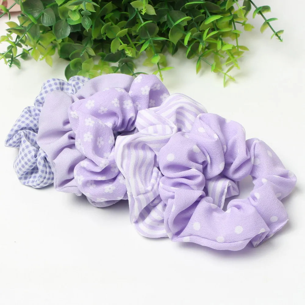 PlaidPack Hair Scrunchies Set 5-Piece