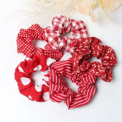 PlaidPack Hair Scrunchies Set 5-Piece
