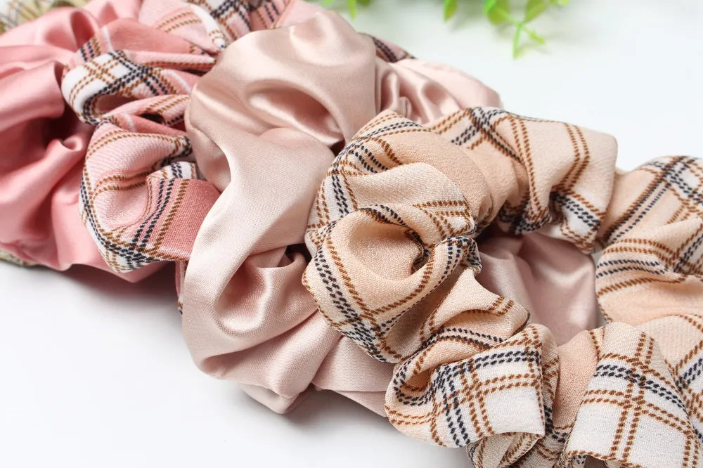 PlaidPack Hair Scrunchies Set 5-Piece