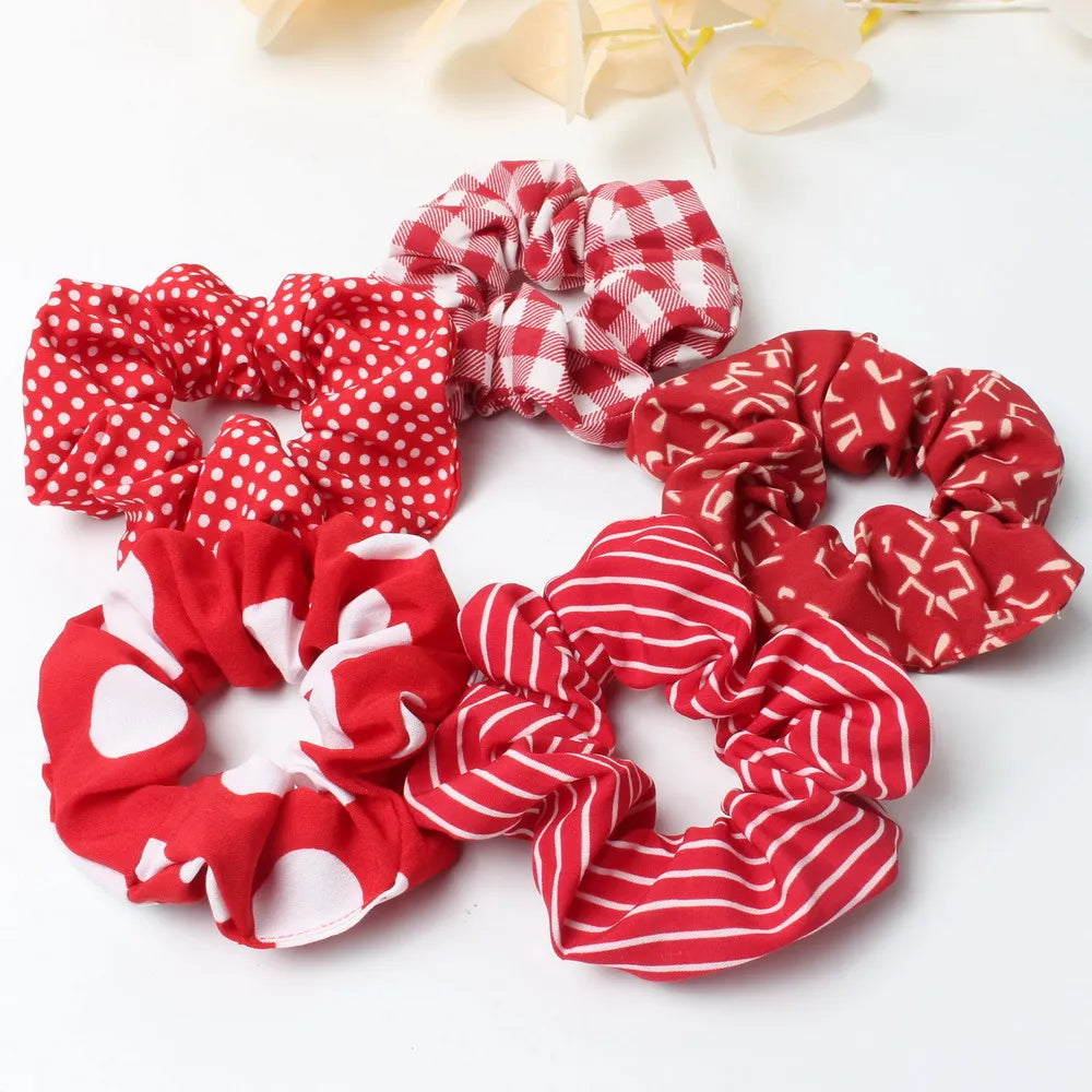 PlaidPack Hair Scrunchies Set 5-Piece