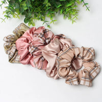 PlaidPack Hair Scrunchies Set 5-Piece