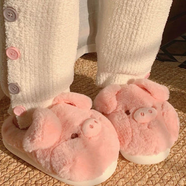 Fluffy Piggy - Slippers