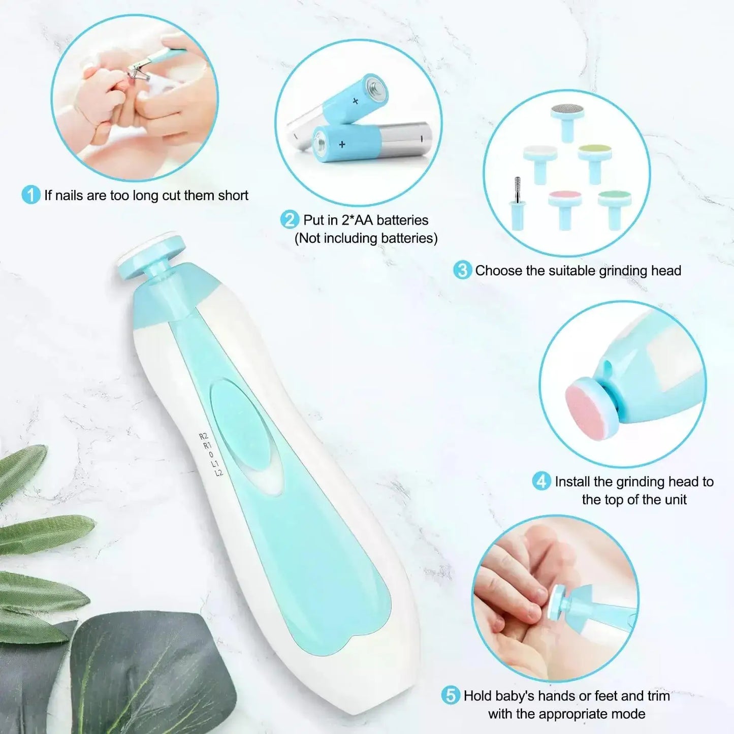 TinyTrim Electric Baby Nail Trimmer