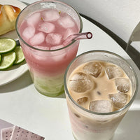 LetterSip Glass Tumbler with Straw 450ml