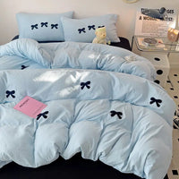 BowPink Korean Girls Bedding Set 4-Piece