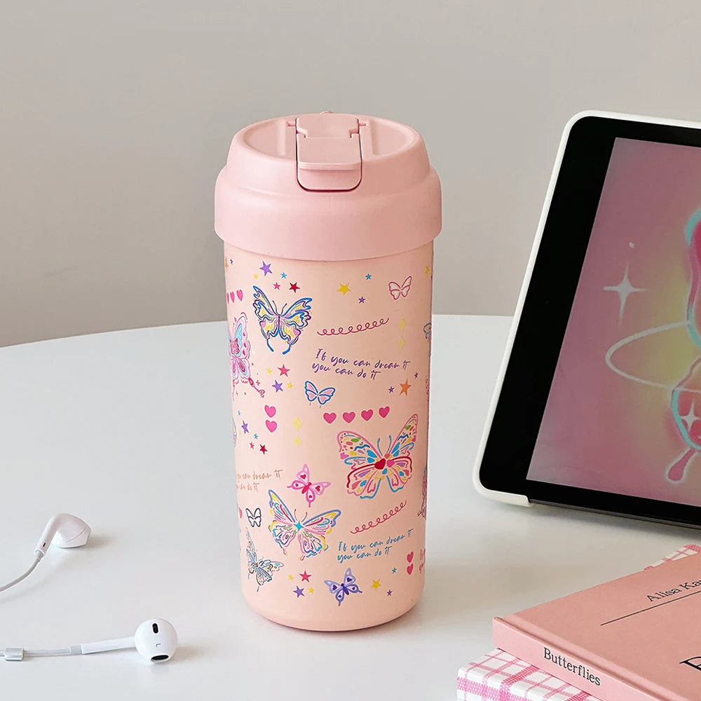 ButterflyTea Kawaii Thermal Tumbler 550ml