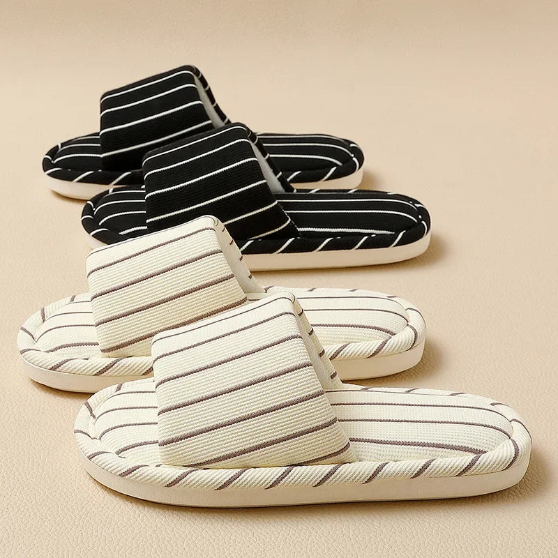 Stripe Silence - Striped Slippers