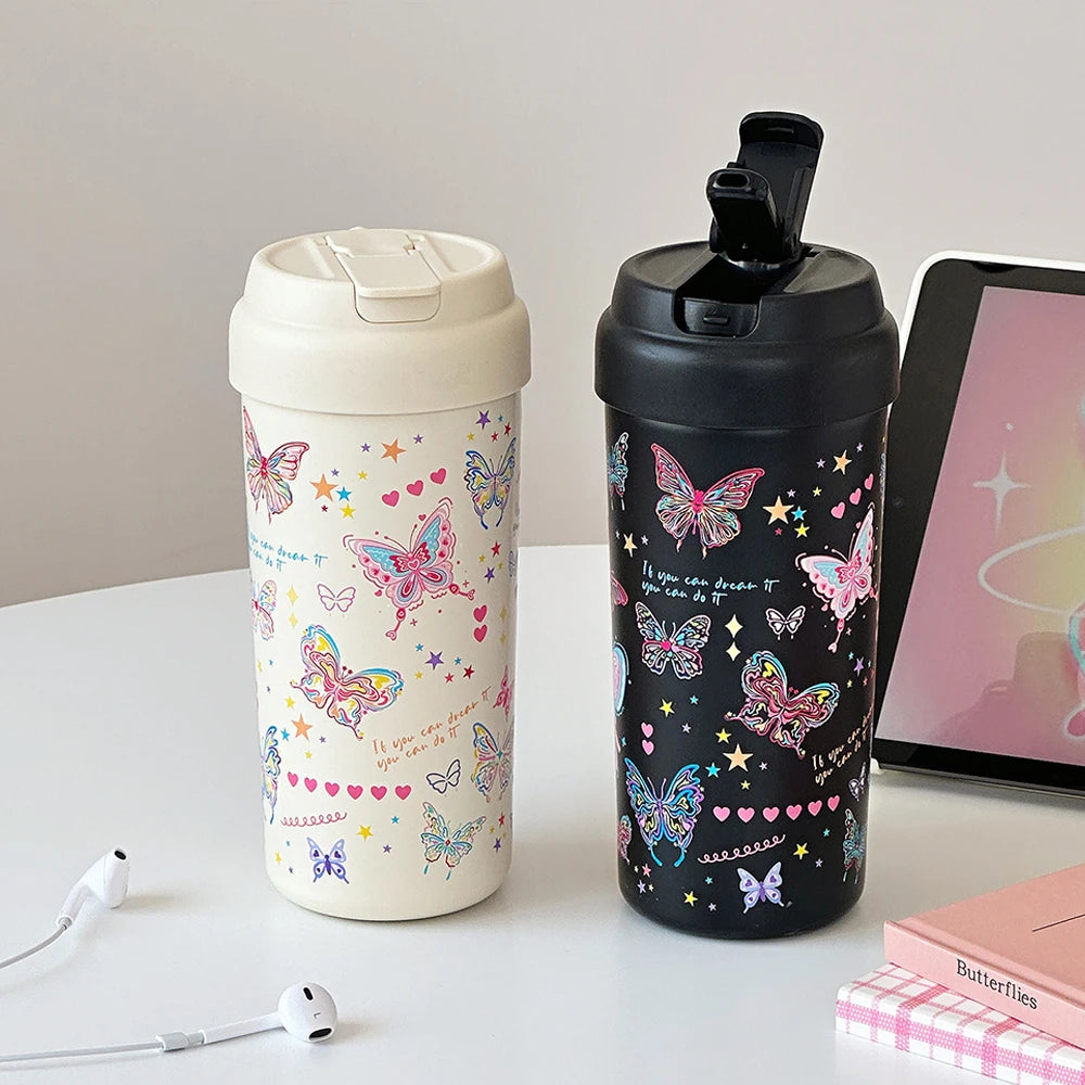 ButterflyTea Kawaii Thermal Tumbler 550ml