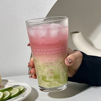 LetterSip Glass Tumbler with Straw 450ml