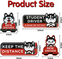 WhiskerWarn Student Driver Magnets 4-Pack