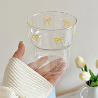 RibbonSip Kawaii Glass Cup 350ml