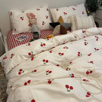 CherryPink Instagram Bedding Set 4-Piece