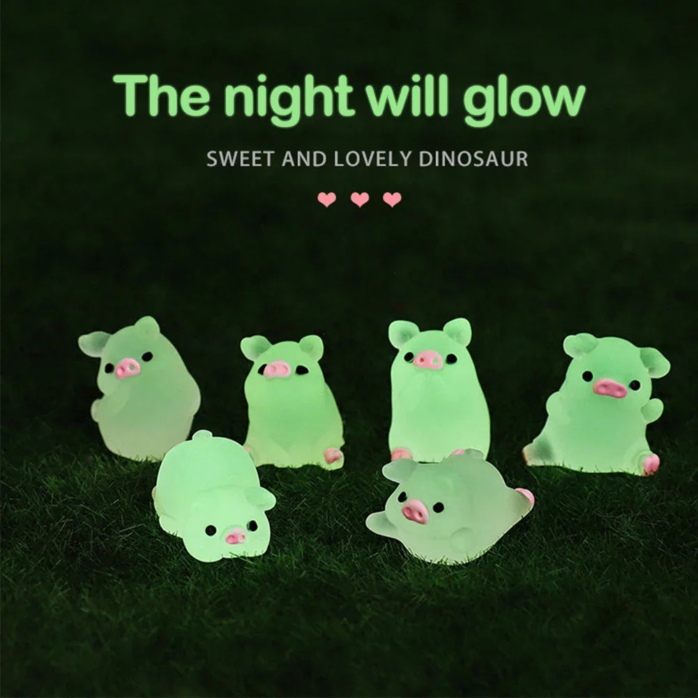 Pink Pig Car Ornament - Cute Resin Dashboard Decoration