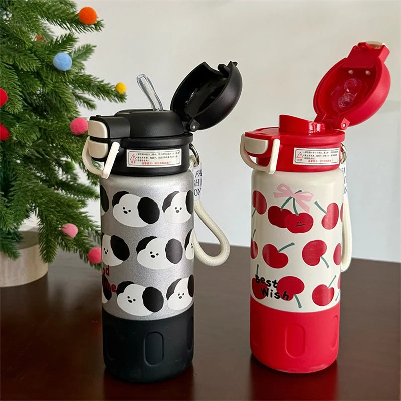 PuppyTherm Cherry Kawaii Water Bottle 500ml