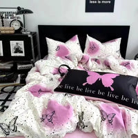 CherryPink Instagram Bedding Set 4-Piece
