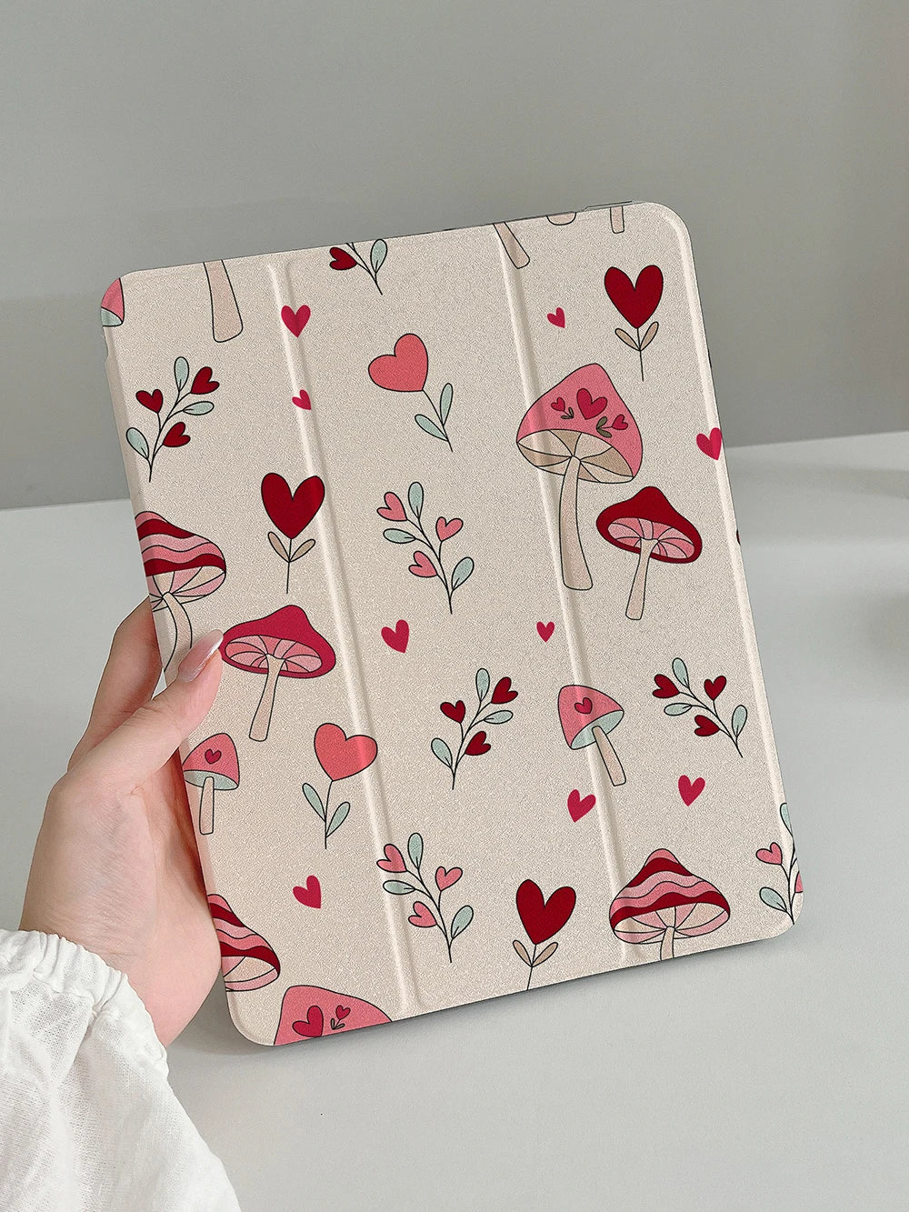 Mushroom Hearts iPad Case