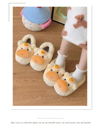 Peachy Moo – Plush Slippers