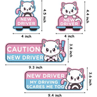 WhiskerWarn Student Driver Magnets 4-Pack