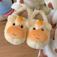 Peachy Moo – Plush Slippers