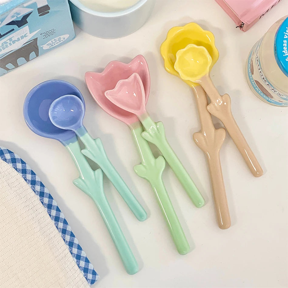 BloomSpoon Kawaii Tulip Ceramic Spoon