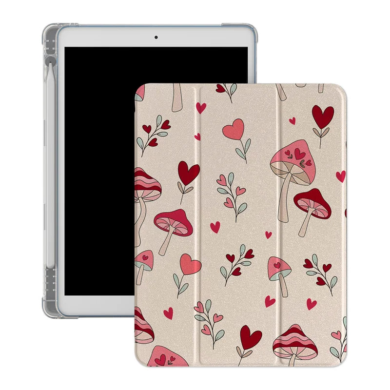 Mushroom Hearts iPad Case