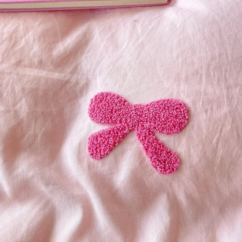 BowPink Korean Girls Bedding Set 4-Piece