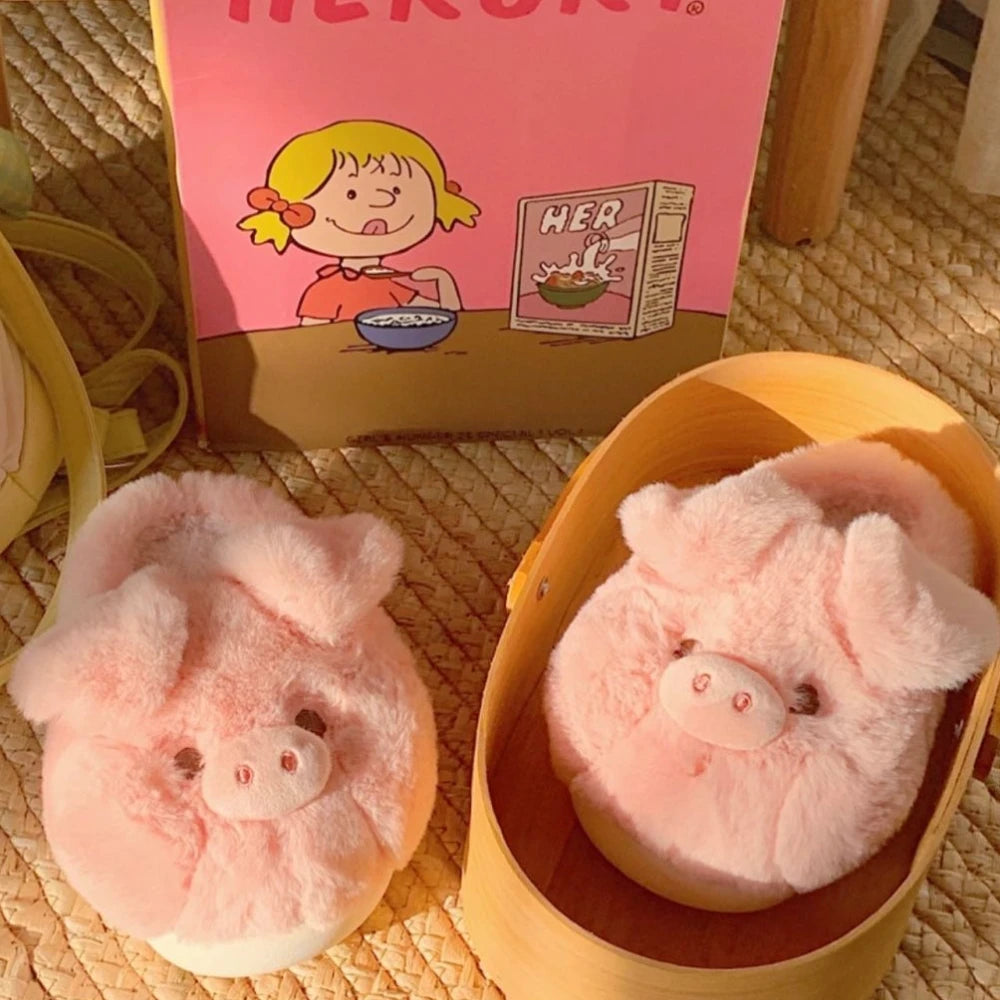 Fluffy Piggy - Slippers