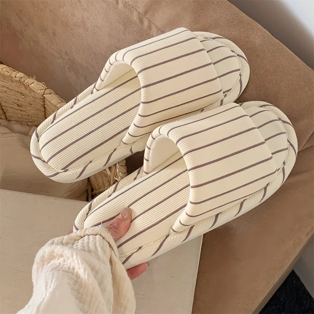Stripe Silence - Striped Slippers