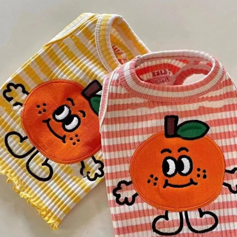 Citrus Stripe Spring Vest