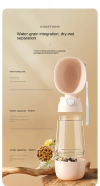 HydroSip Portable Pet Water Bottle 2-in-1