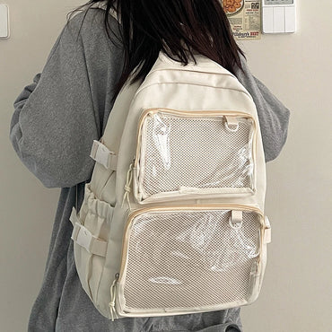 ClearBloom – Kawaii Transparent Backpack