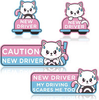 WhiskerWarn Student Driver Magnets 4-Pack