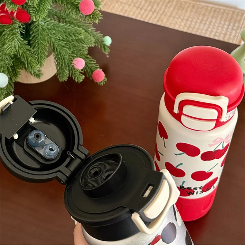 PuppyTherm Cherry Kawaii Water Bottle 500ml