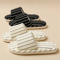 Stripe Silence - Striped Slippers