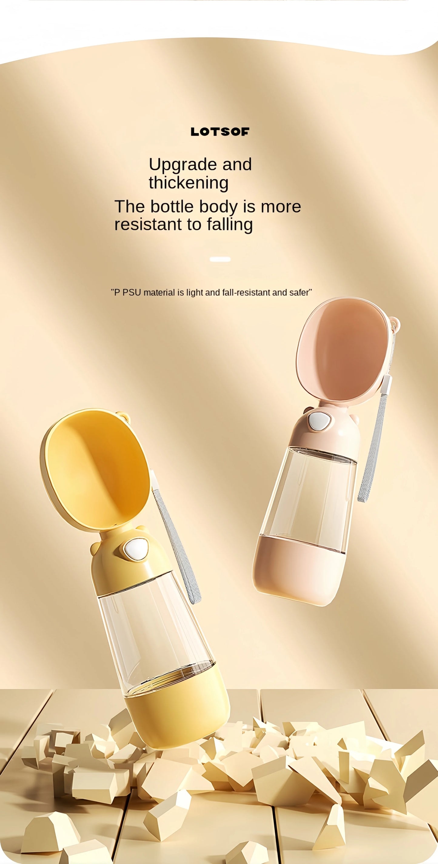 HydroSip Portable Pet Water Bottle 2-in-1