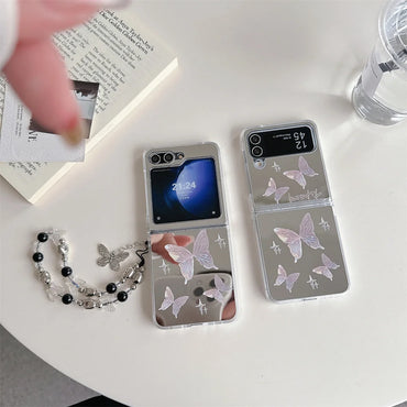 Butterfly Beauty Mirror - Z Flip Case