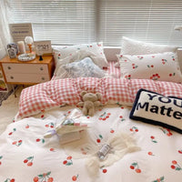 CherryPink Instagram Bedding Set 4-Piece