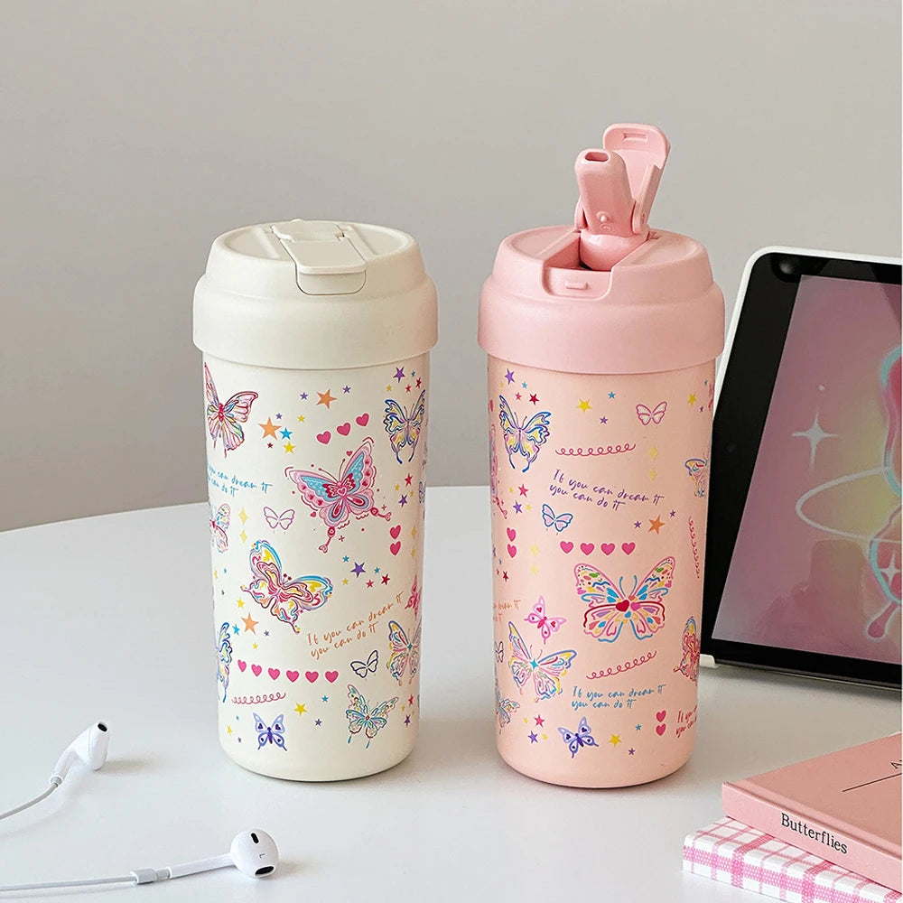 ButterflyTea Kawaii Thermal Tumbler 550ml
